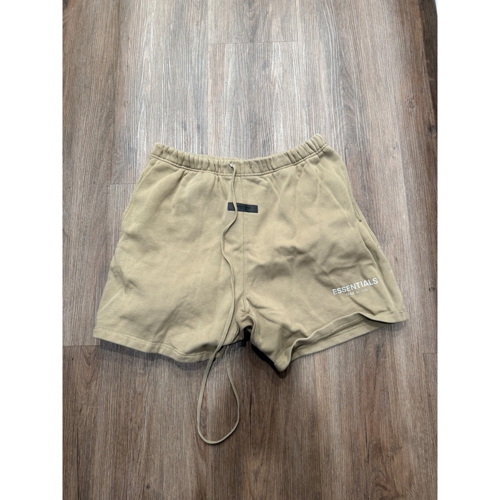 FEAR OF GOD ESSENTIALS Tan Drawstring Shorts Men's‎ Size L Sweatshorts